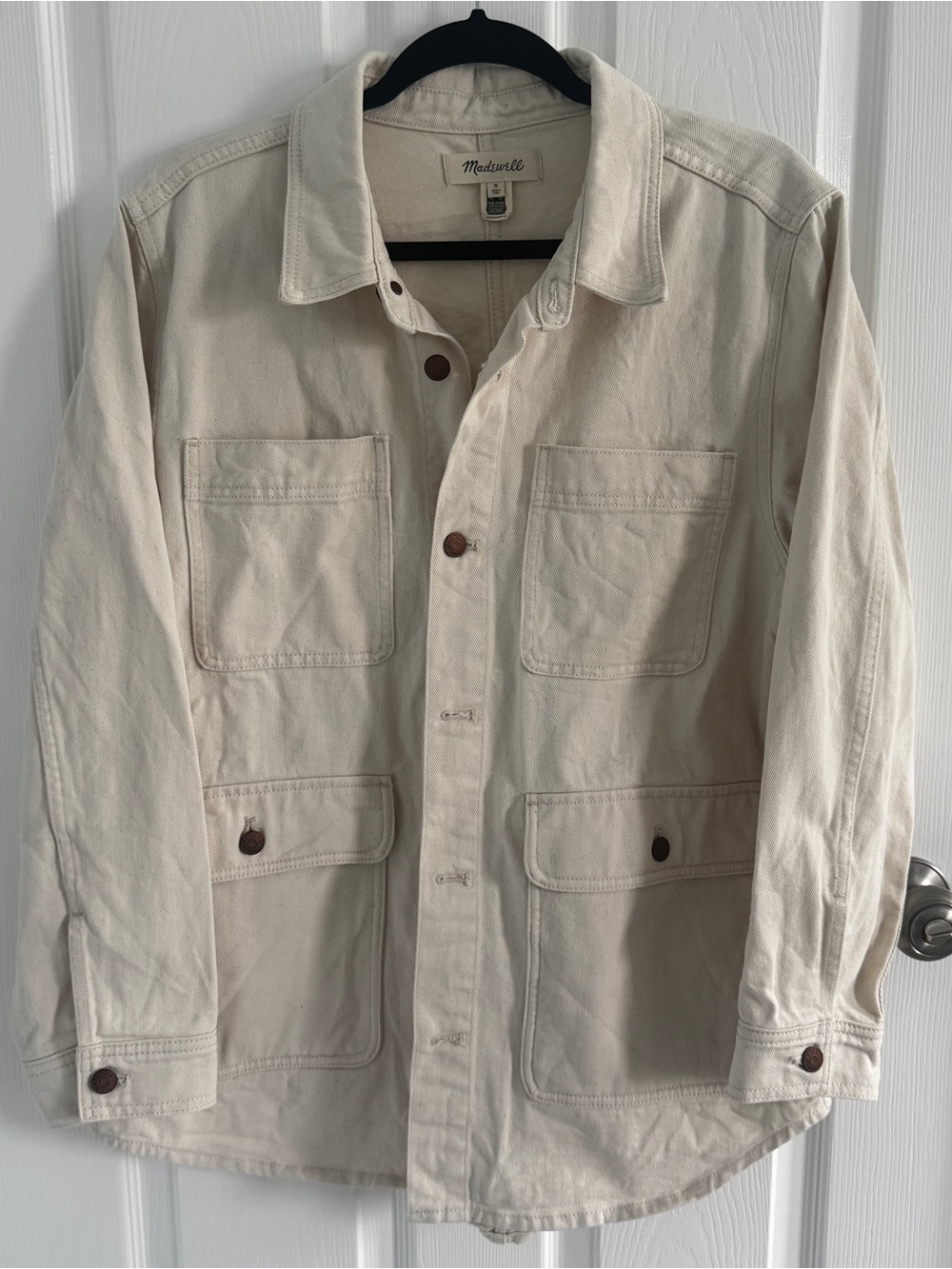Madewell Men's Cream Utility Chore Jacket